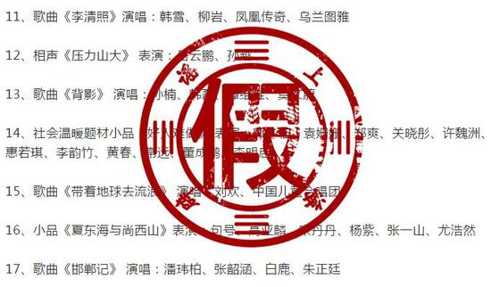 網(wǎng)傳“2021年春晚節(jié)目單”是真的嗎？