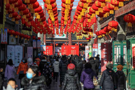 小年到 中國紅 津城古文化街年味“濃”