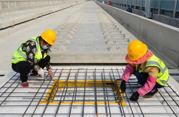 京唐鐵路六標段無砟軌道施工進展順利